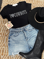 Love Cowboys Crop Tee