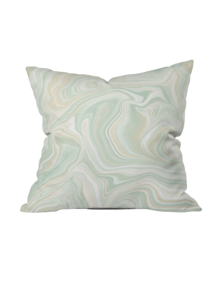 Sage Marble Throw Pillow FINAL SALE