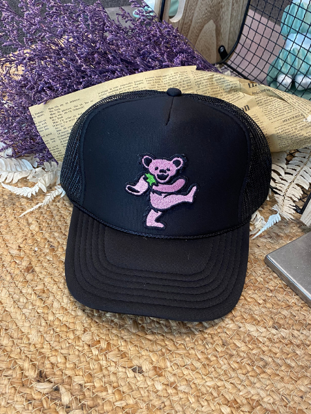 Pink Dancing Bear Trucker Hat