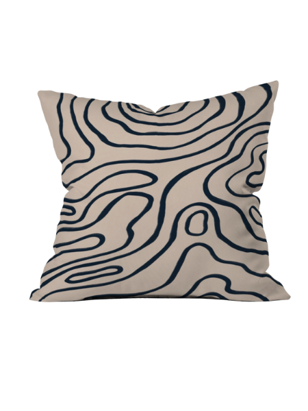 Topographic Throw Pillow FINAL SALE